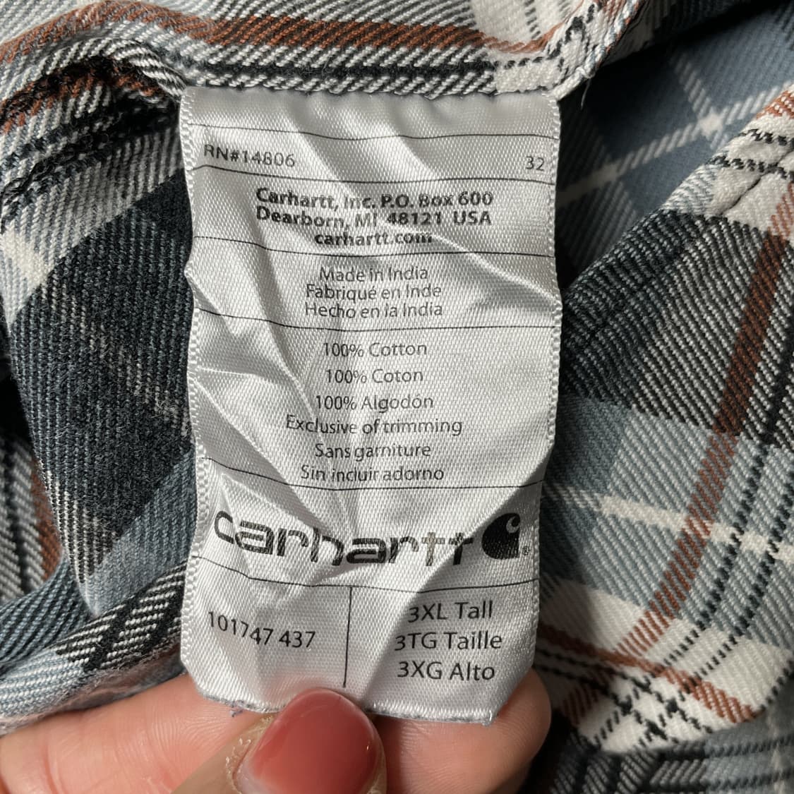 CARHARTT 칼하트 빈티지 체크 코튼 워크셔츠 상품이미지10