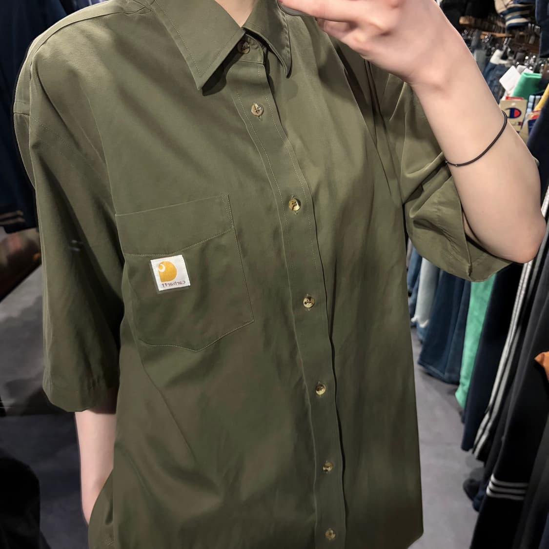 [IM] Carhartt 칼하트 반팔 셔츠 카키 상품이미지4