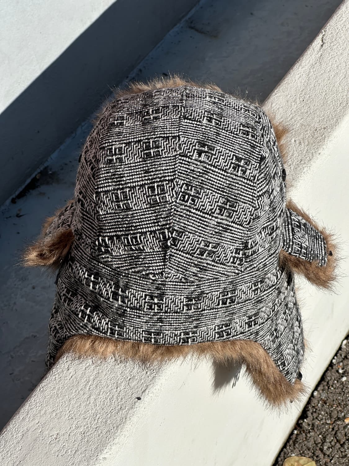 [M-L] 빈티지 패턴 트래퍼햇 모자 상품이미지4