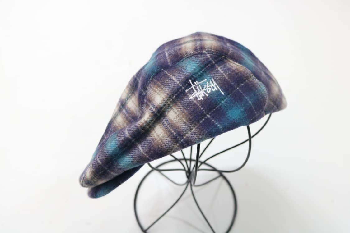 올드 스투시 90s 빈티지 체크 울 헌팅캡 (L/XL) 상품이미지4