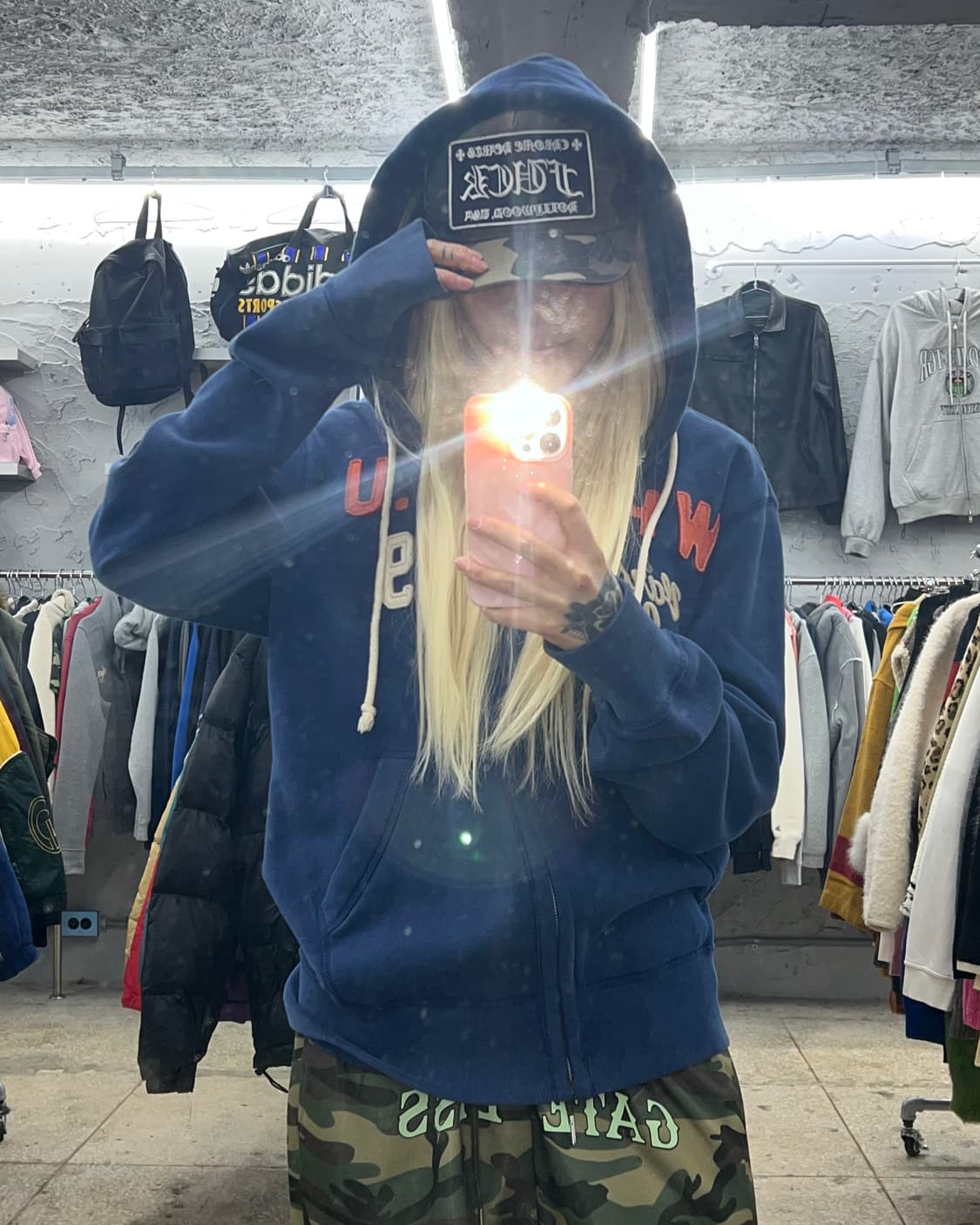 착샷O 후아유 블루오렌지 후드집업 상품이미지5