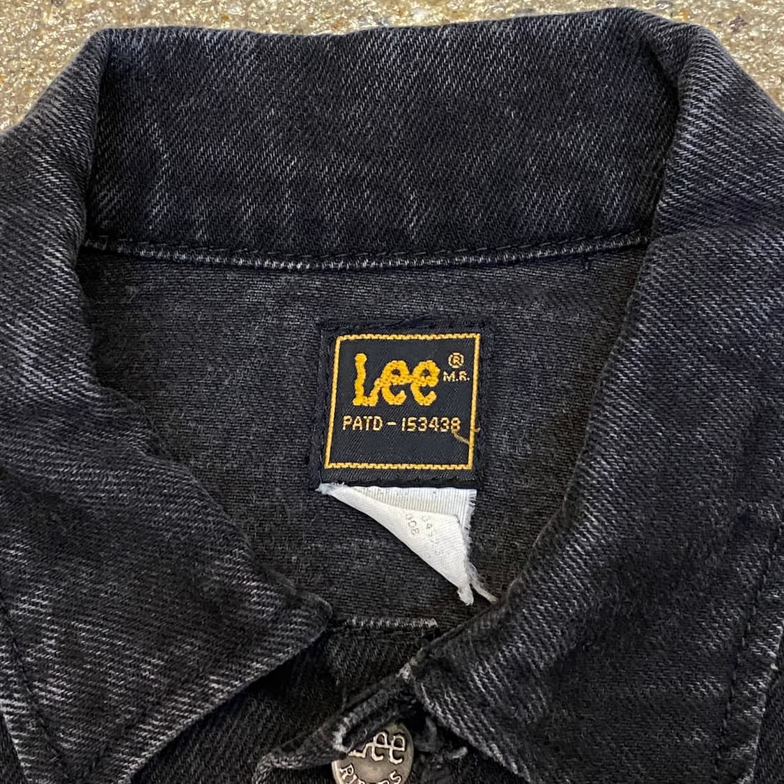 90s Made in USA 빈티지 리 하드락카페 흑청 데님자켓 청자켓 상품이미지7