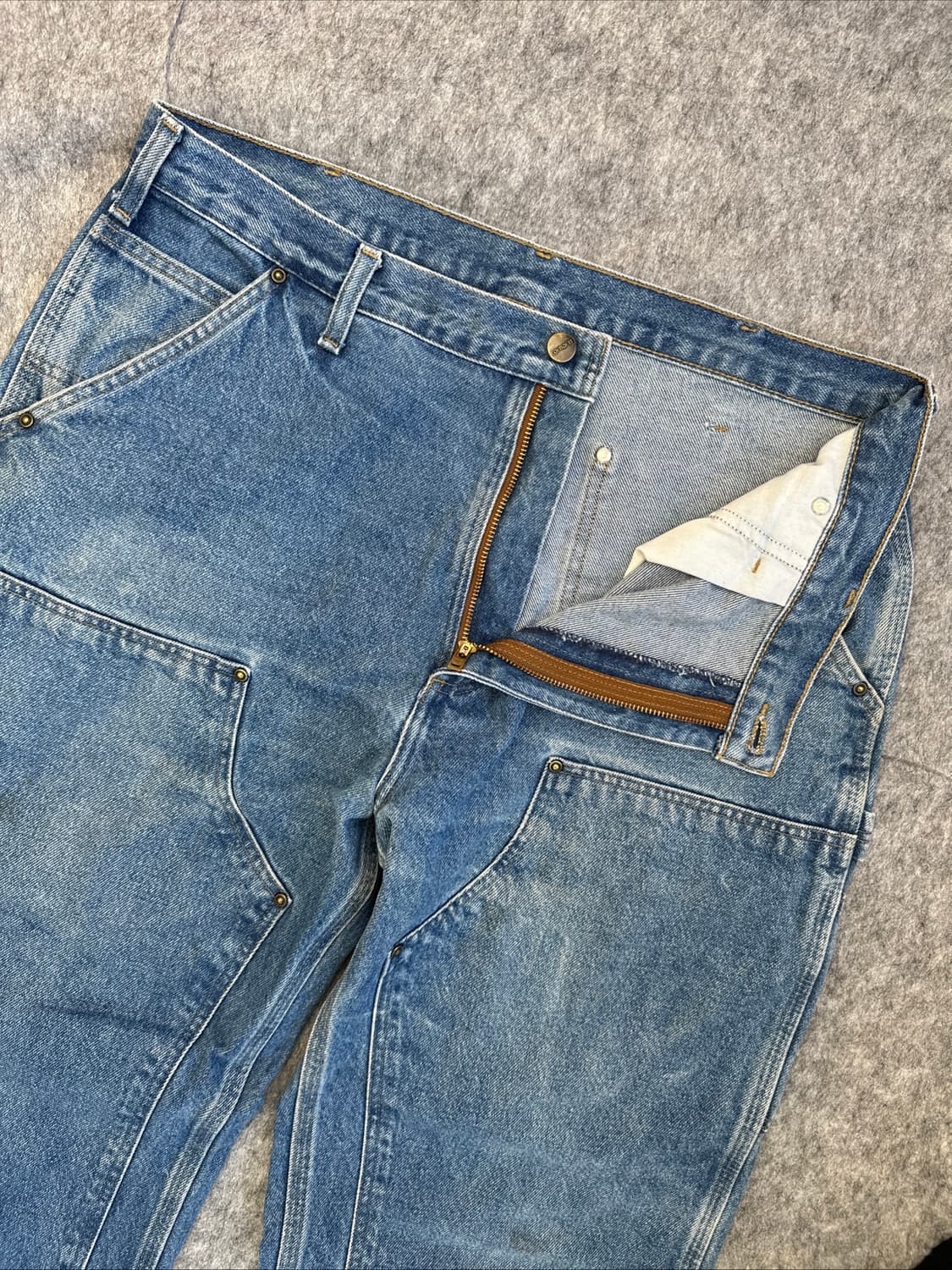 [36X30] 칼하트 B73 DST 더블니 데님 팬츠 던가리핏 상품이미지3