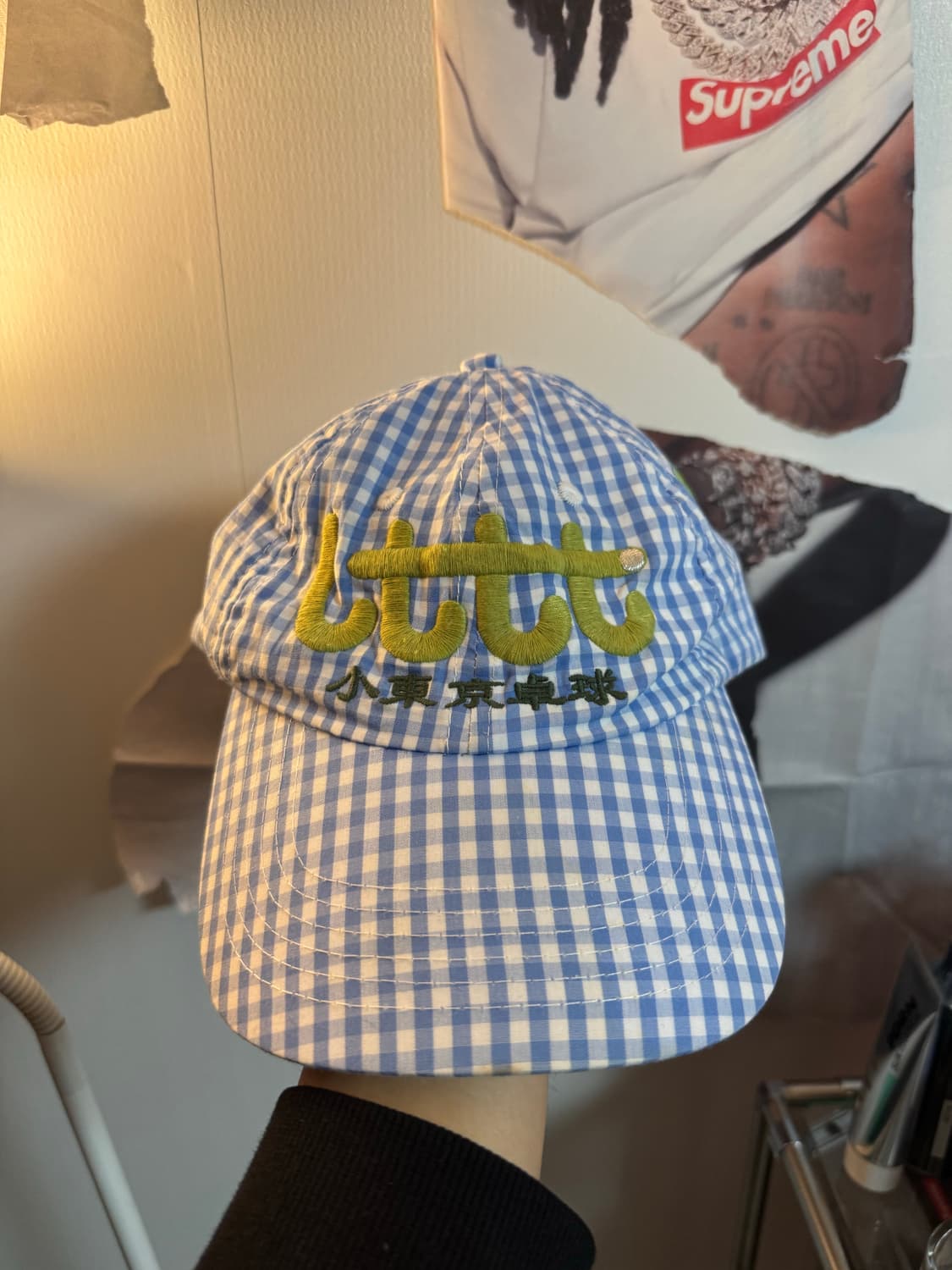 리틀도쿄테이블테니스클럽 LTTT 스카이블루 체크 볼캡 상품이미지1