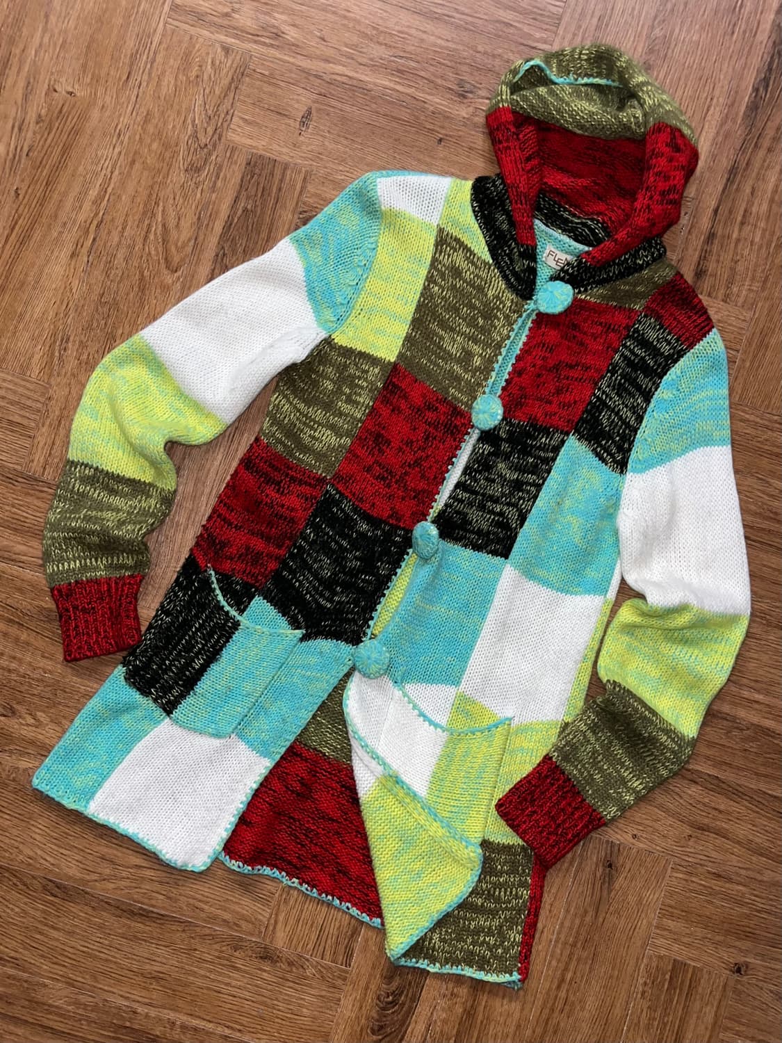 FLENKIY 빈티지 후드 가디건 상품이미지1