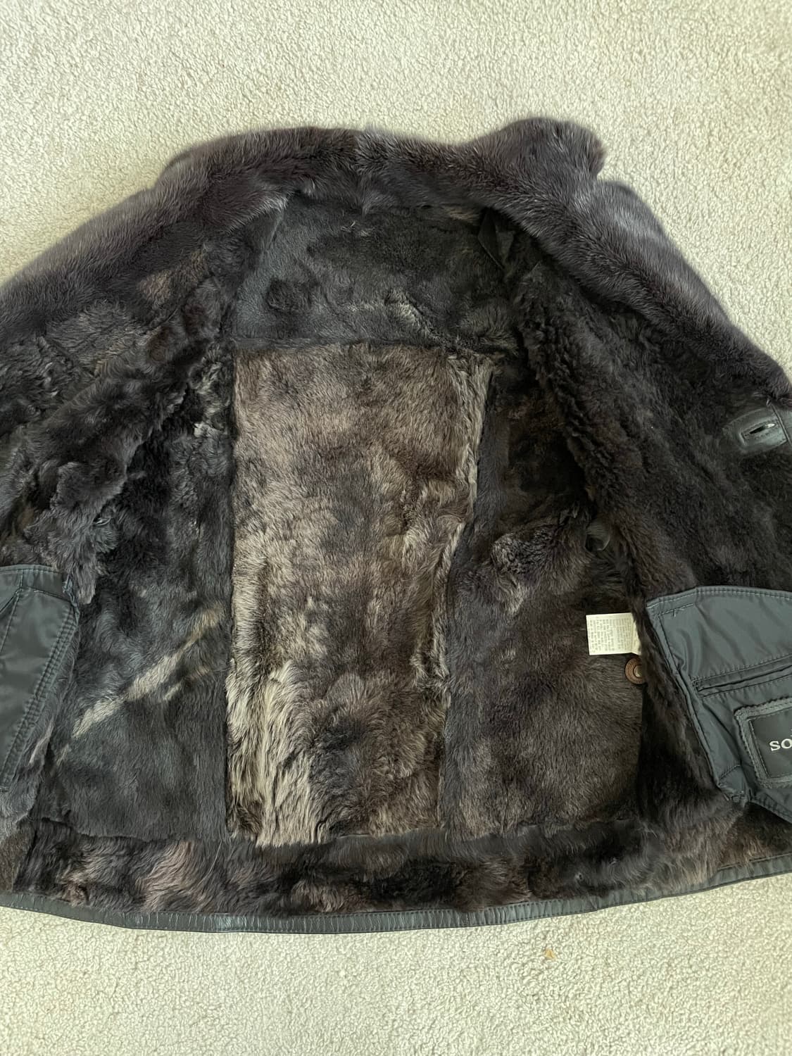 mink collar sheepskin mouton jacket 상품이미지6