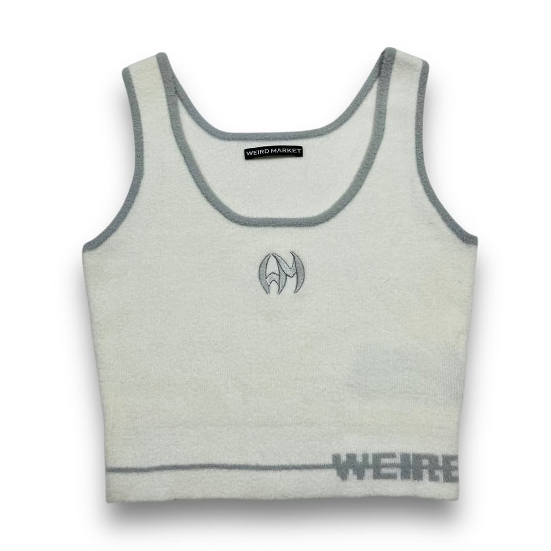 위어드 마켓 시그니처 로고 화이트 니트 테니스 셋업 상품이미지3