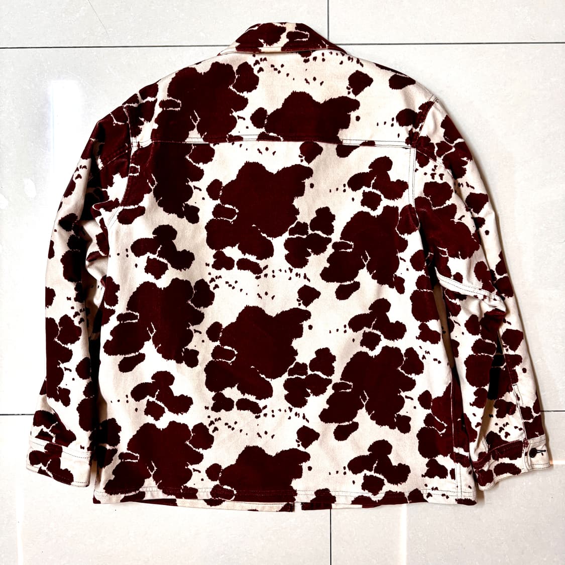 슈프림 벨벳 초어 코트 카우 L 상품이미지4