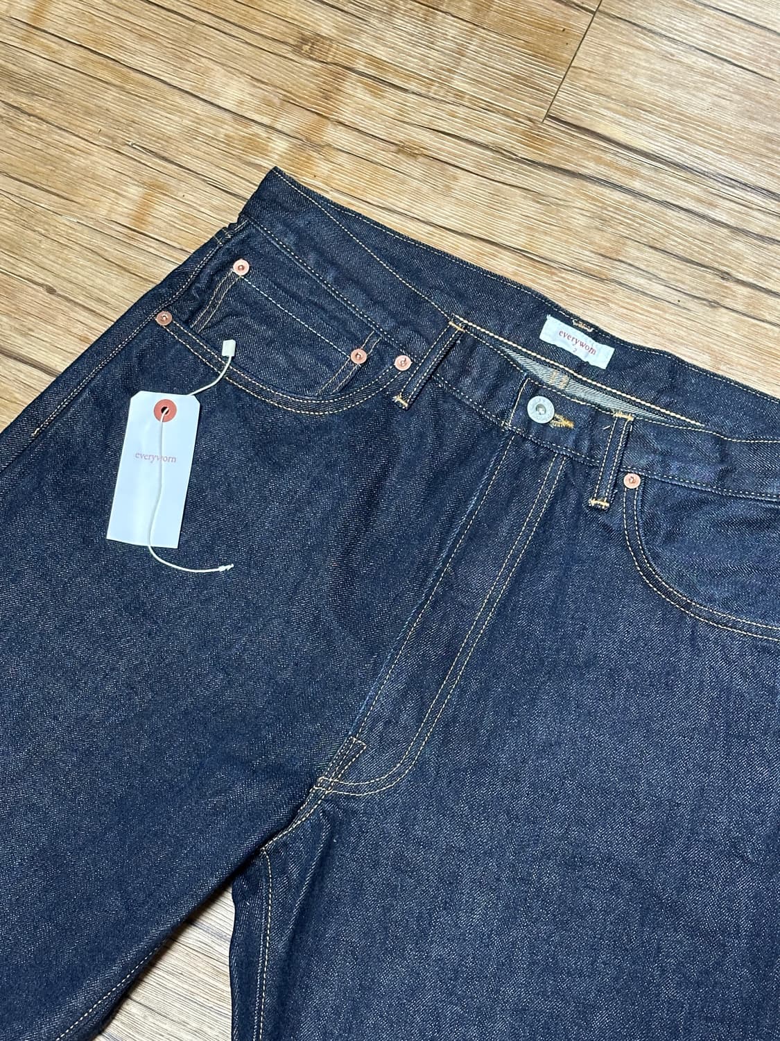(새상품) 에브리원 셀비지 데님 인디고 2사이즈 상품이미지4