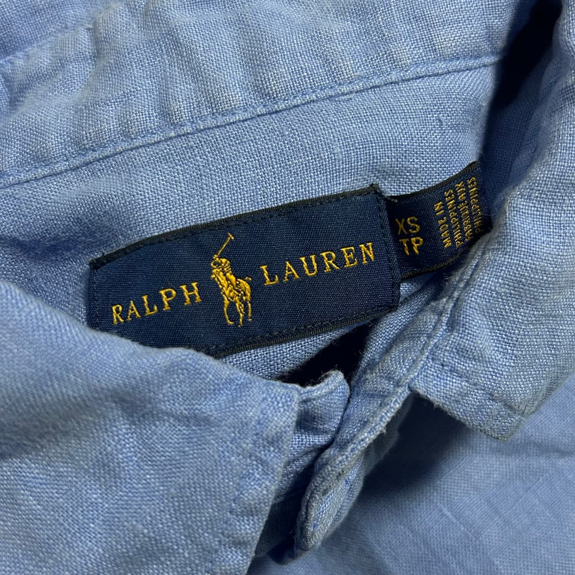 폴로 랄프로렌 신형 린넨 셔츠 스카이블루 소라 XS 상품이미지6