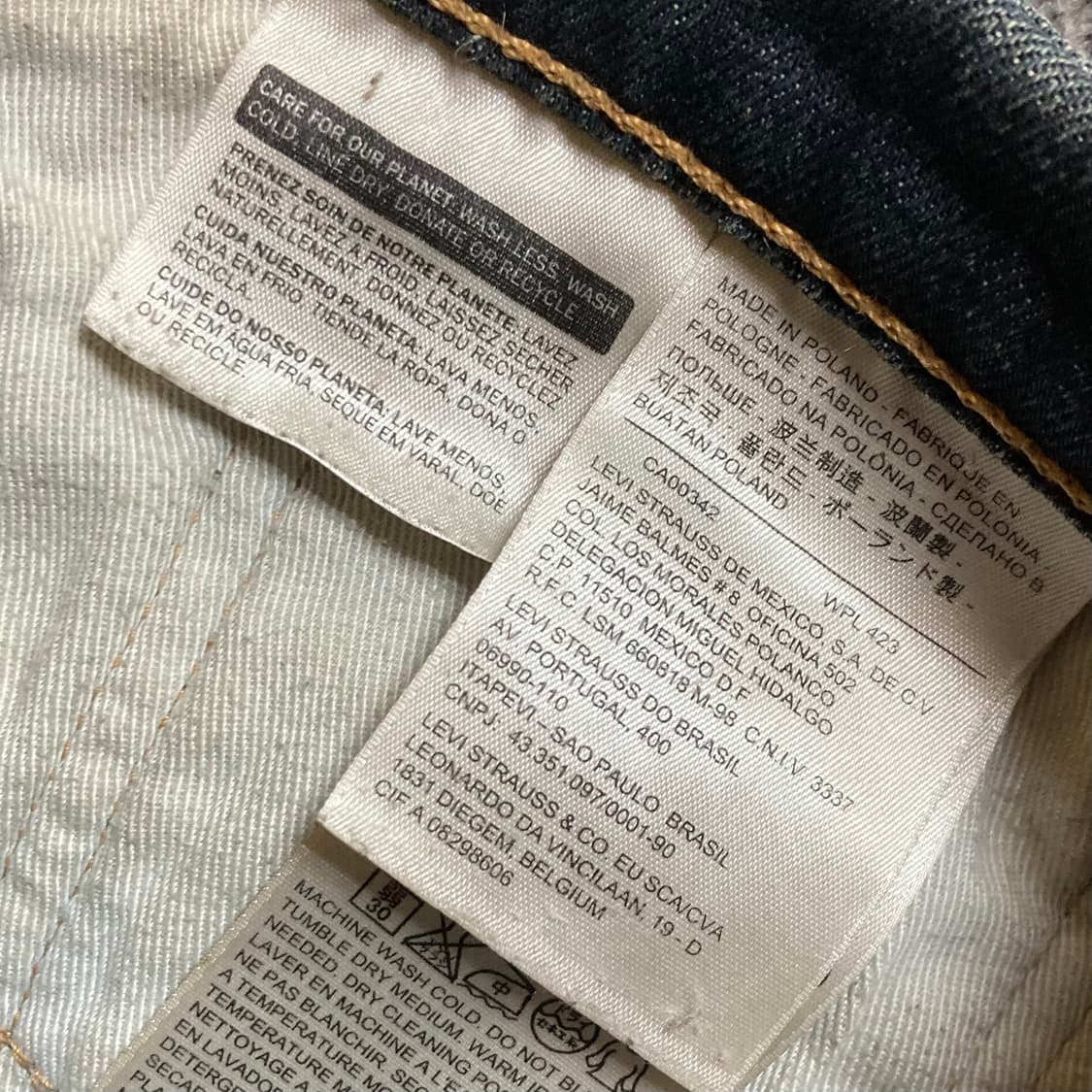 리바이스 522 데님팬츠 W32 L32 상품이미지5