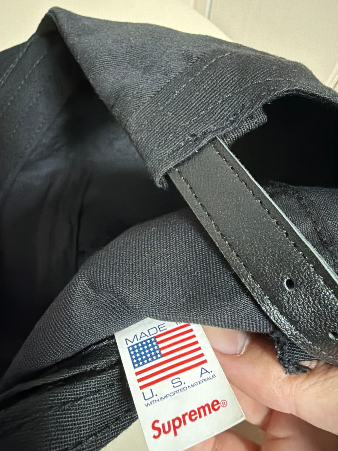 슈프림 25fw 치노 트윌 캠프캡 블랙 판매합니다 상품이미지2