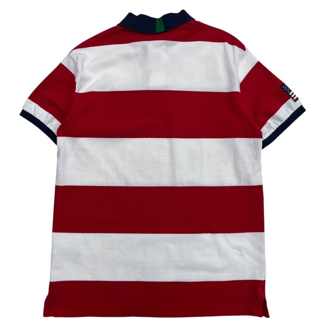 폴로 랄프로렌 빅포니 레드 단가라 성조기 화이트 pk 반팔 M 상품이미지3