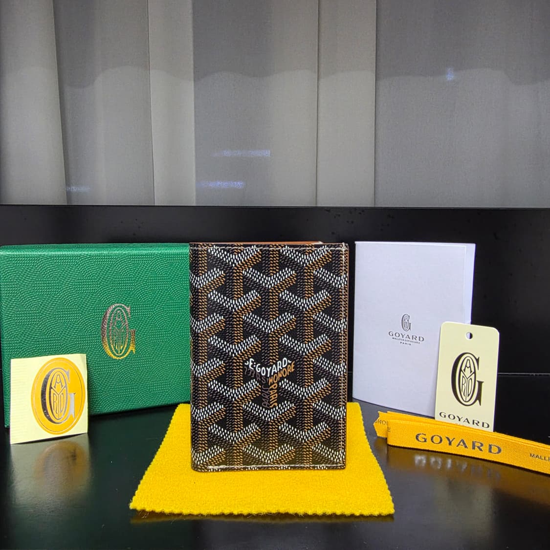 {클로젯}[사진 풀구성]고야드 생피에르 카드지갑 블랙&탄 상품이미지1