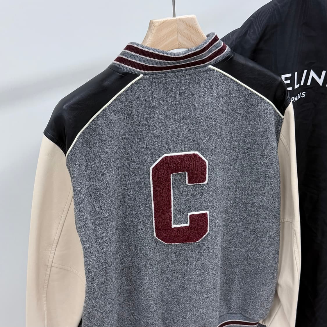 [S+급/54] 셀린느 바시티 울 테디 자켓 그레이 상품이미지5