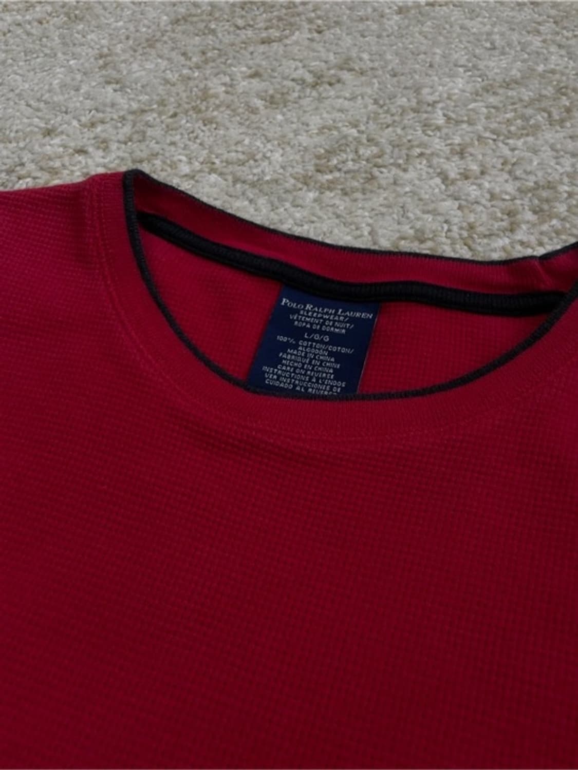 [L] 폴로 랄프로렌 와플 롱 슬리브 써멀 긴팔 티셔츠  상품이미지4