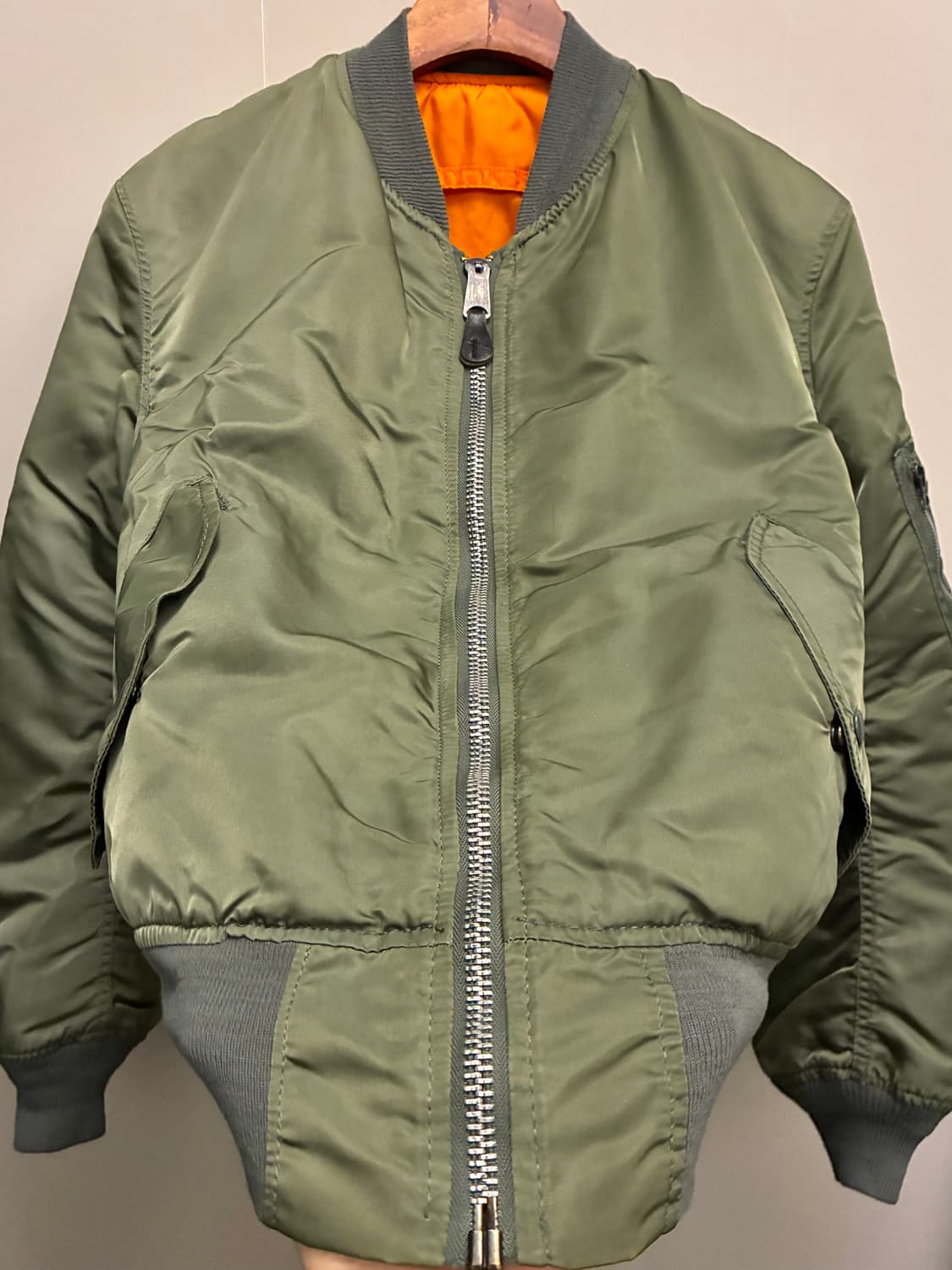 (S~M)90s USA ALPHA 알파인더스트리 빈티지 ma-1 항공점퍼 상품이미지3