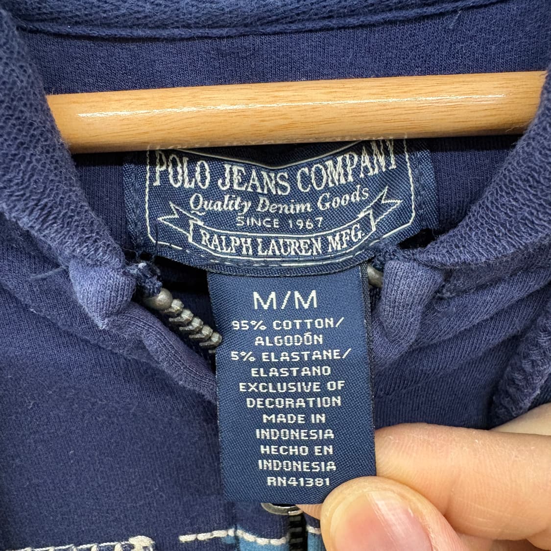 폴로 네이비 성조기 후드집업 여m 상품이미지4