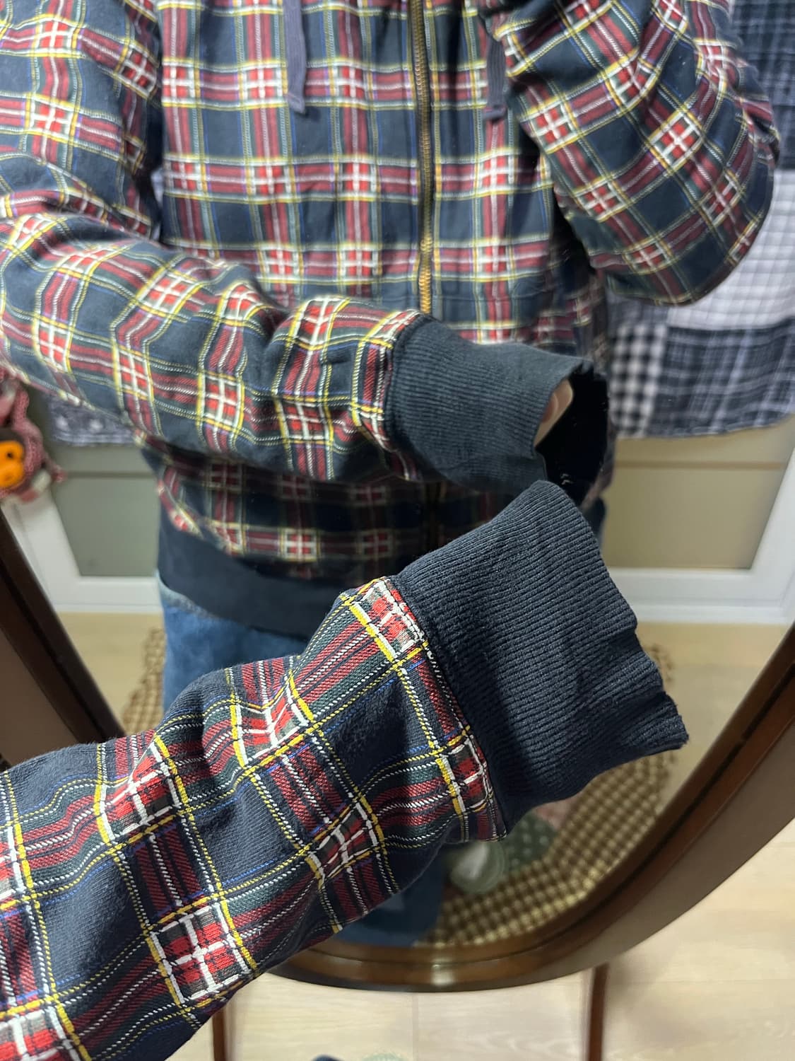 BEAMS 타탄 체크 풀집업 상품이미지4