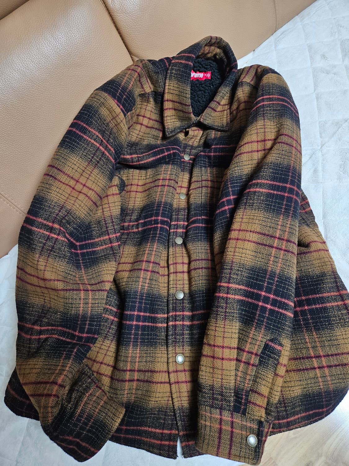 슈프림 라인드 플란넬 스냅 셔츠 자켓 23FW 상품이미지7