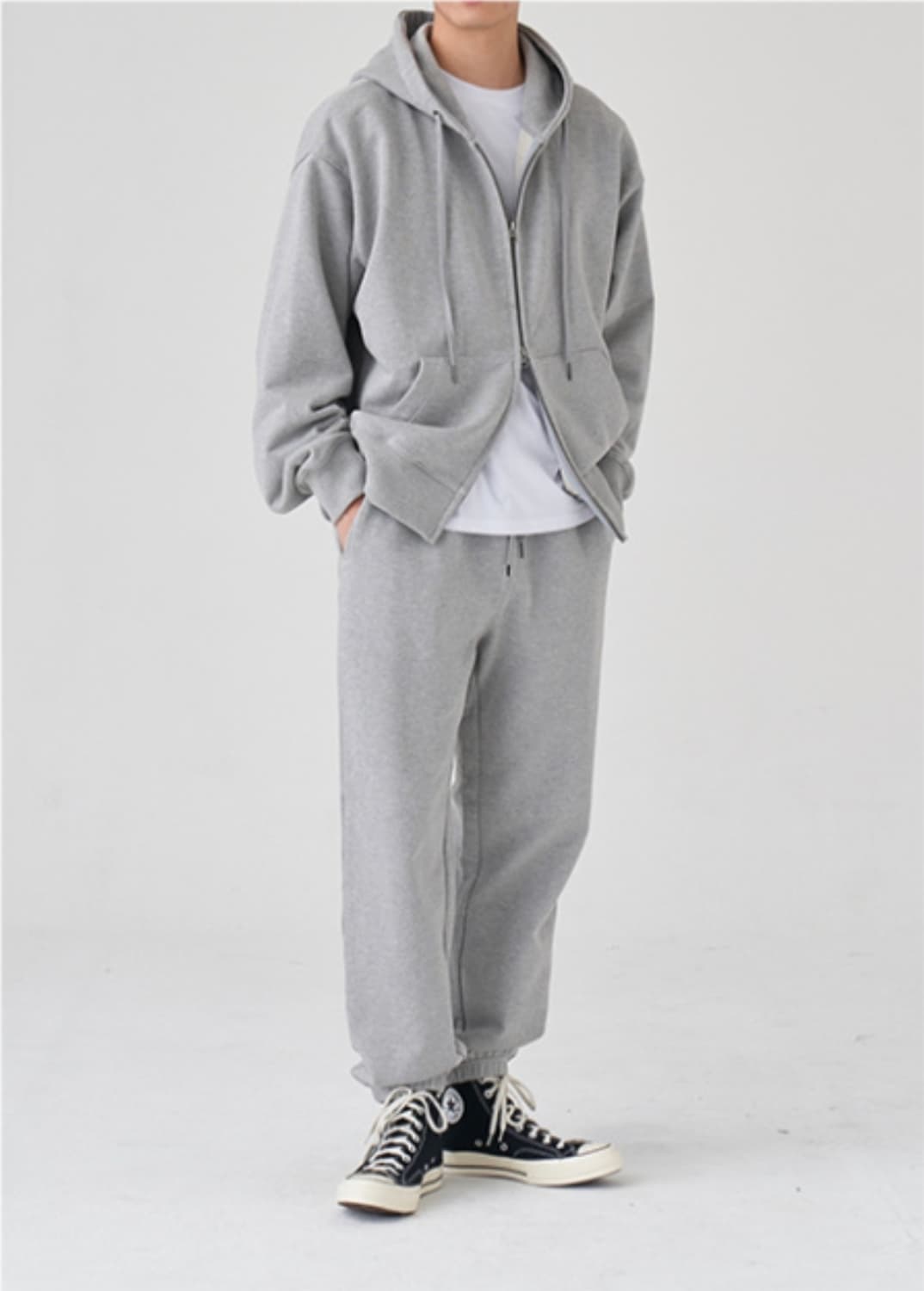 새제품 상하의 셋업 L) 토피 후드 집업 셋업 그레이 상품이미지1