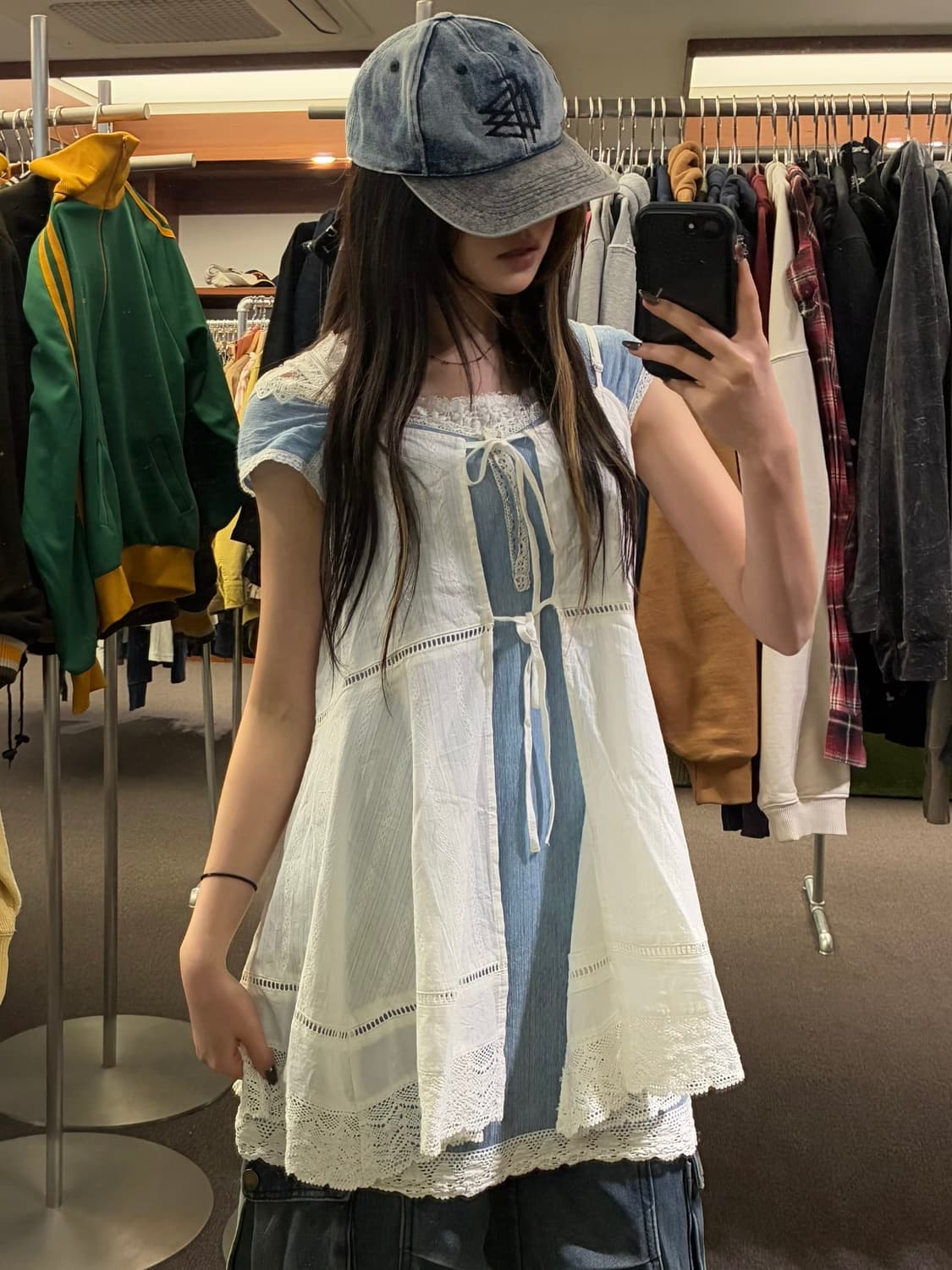 ADIDAS 00’s vintage 데님 볼캡 상품이미지1