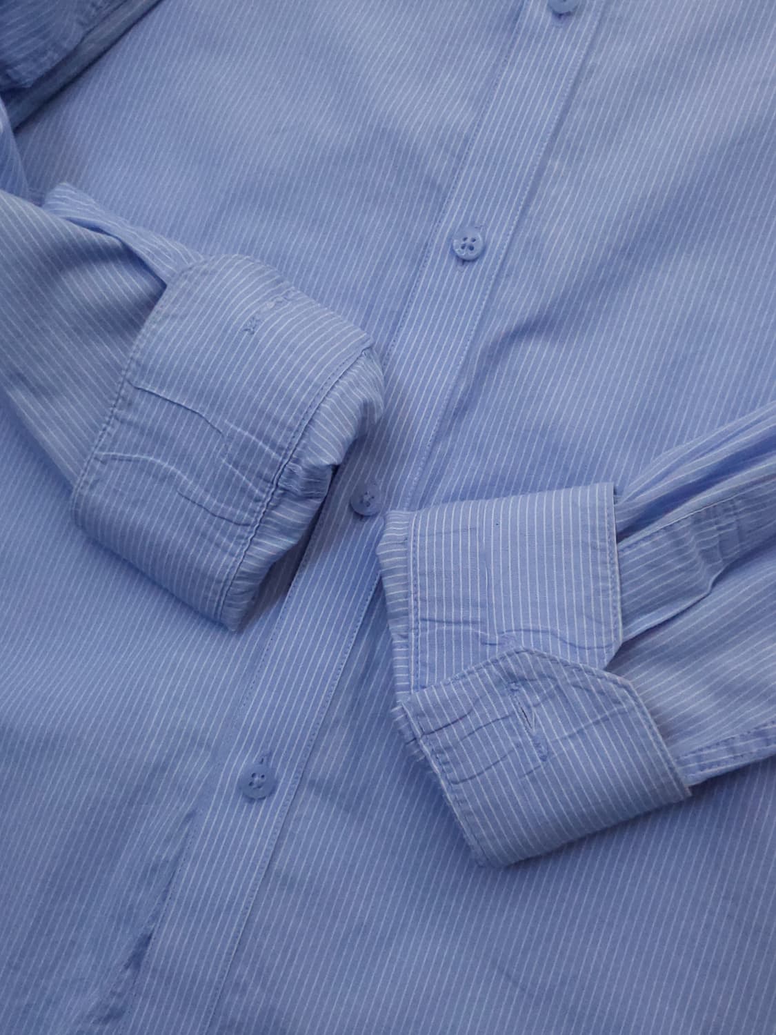 랑방 블루 스트라이프 셔츠 남성 100 상품이미지4