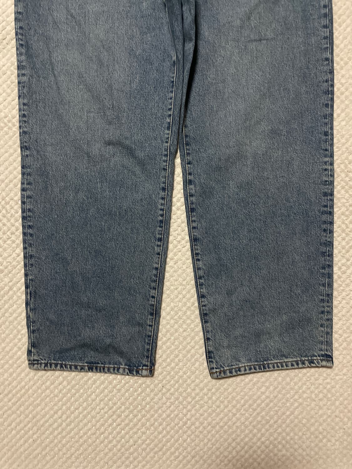 STUSSY 스투시 빅올진 루즈핏 워시드 블루 데님 팬츠 상품이미지4