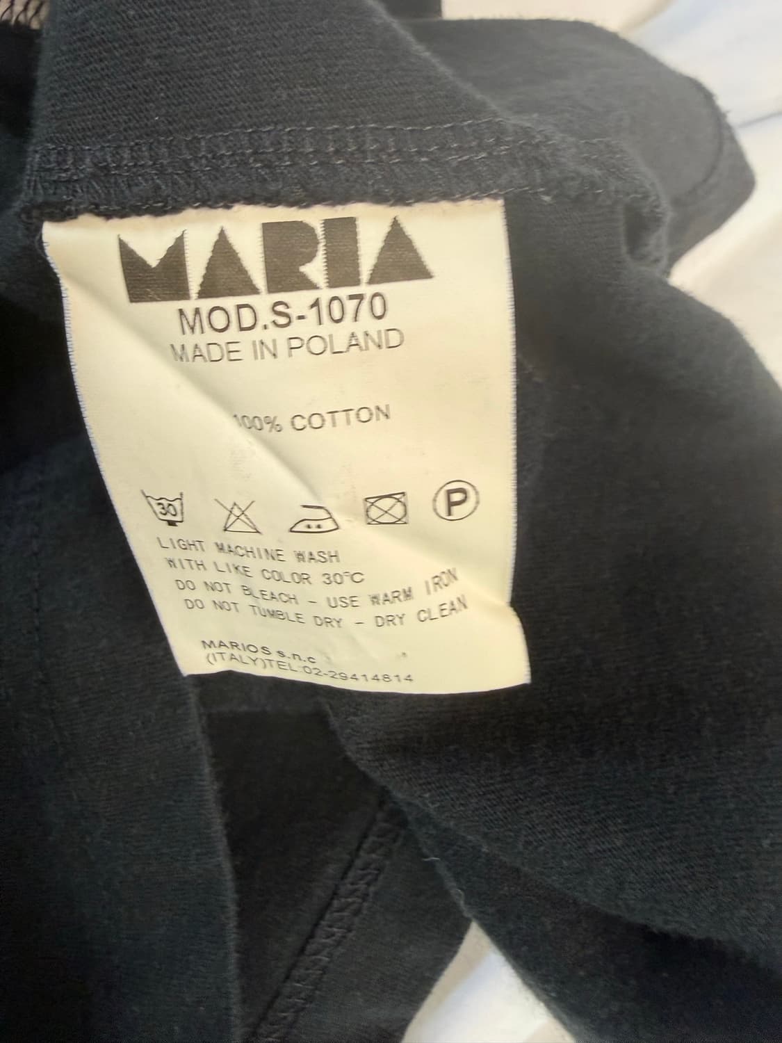 Marios   삼각패널 블랙 코튼원피스  s 상품이미지8
