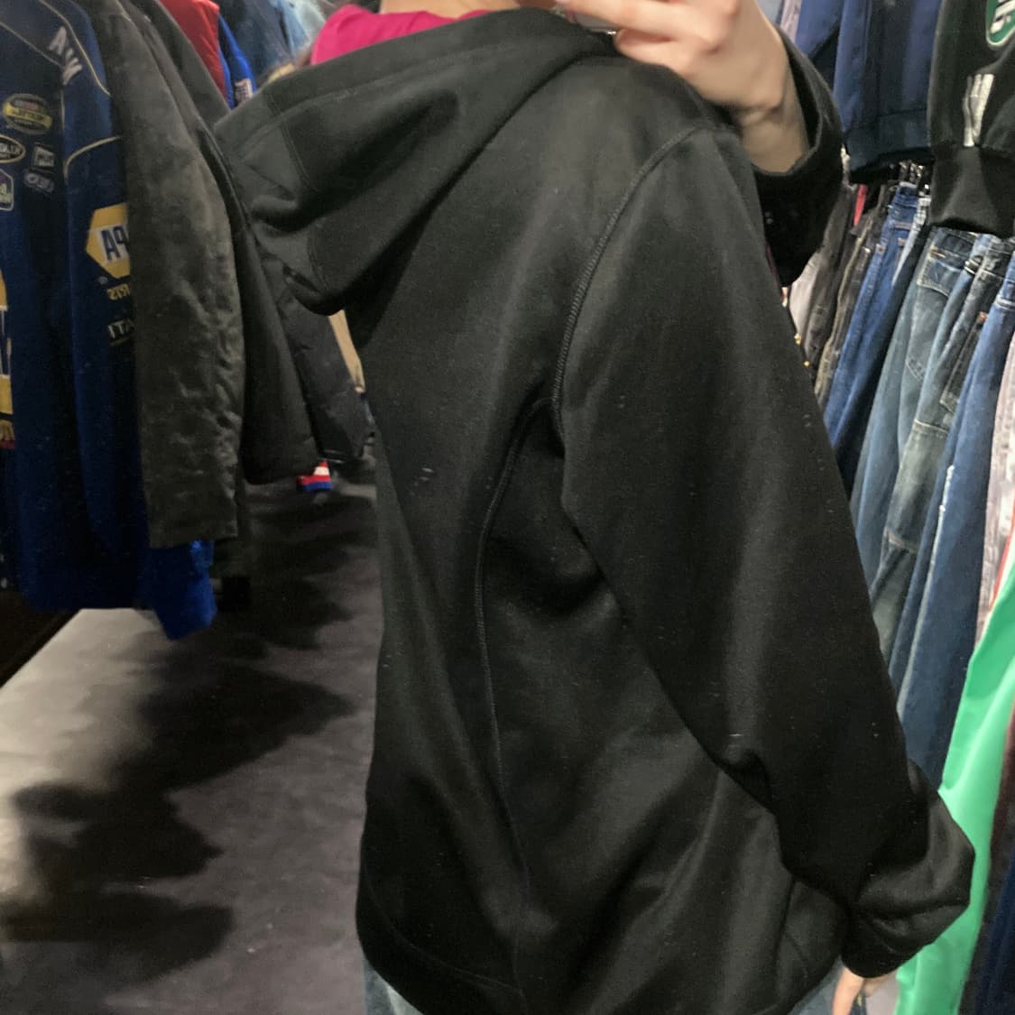 [IM] 노스페이스 로고 후드 블랙 상품이미지6