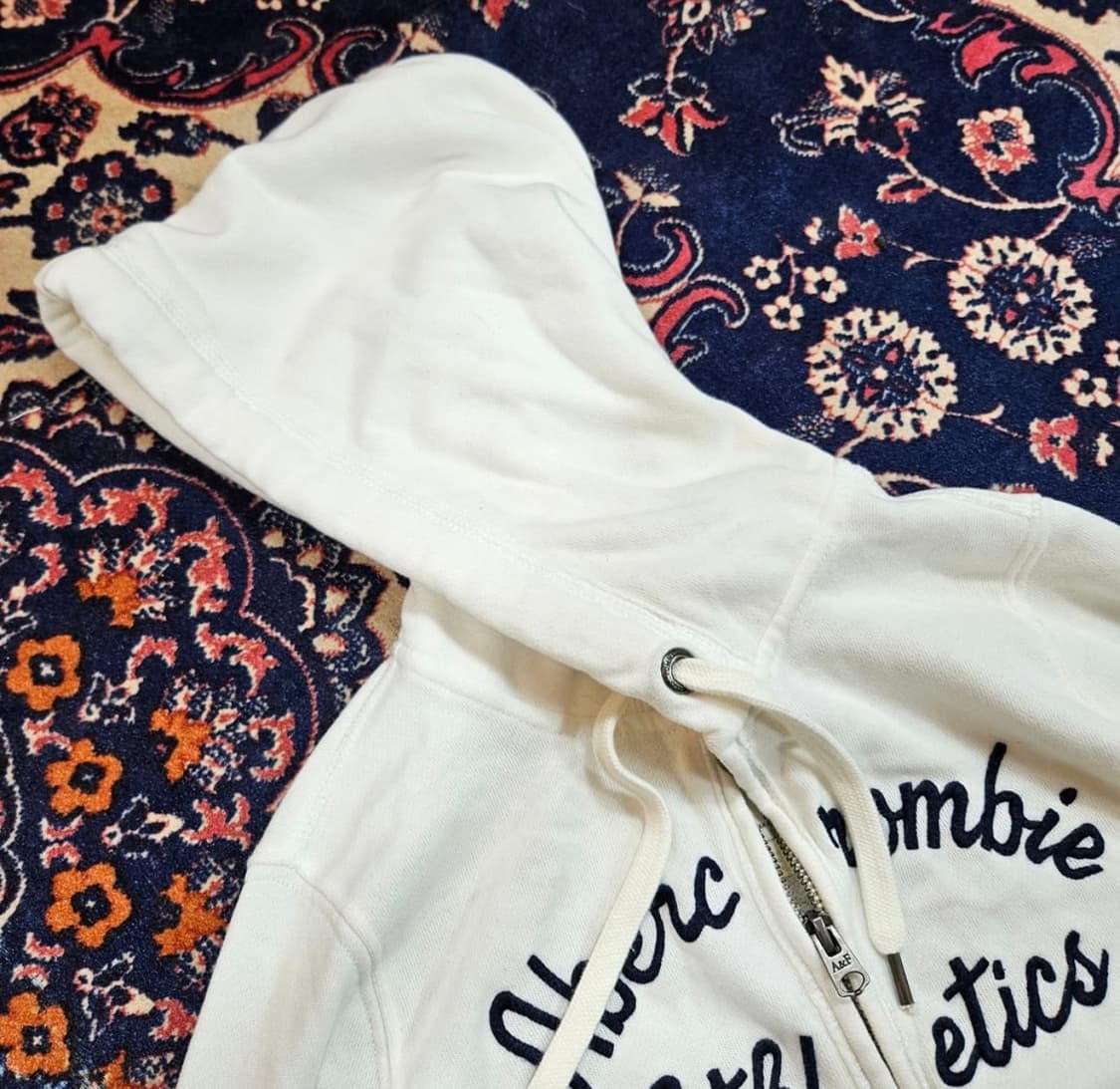 아베크롬비 y2K 레터링 자수 기모 후드집업 M size 상품이미지4