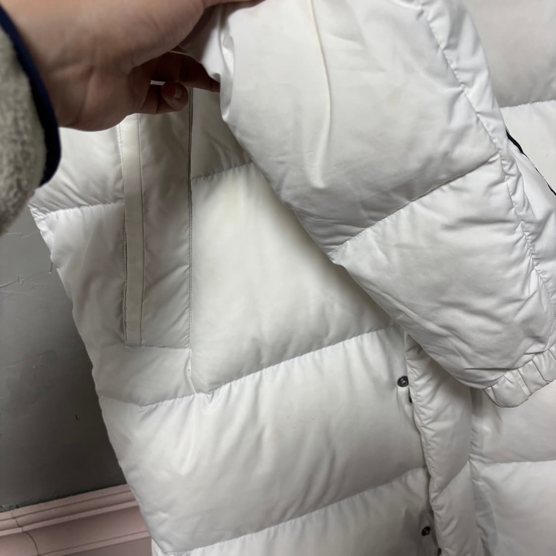 아디다스 삼선 덕다운 롱패딩 화이트 상품이미지5