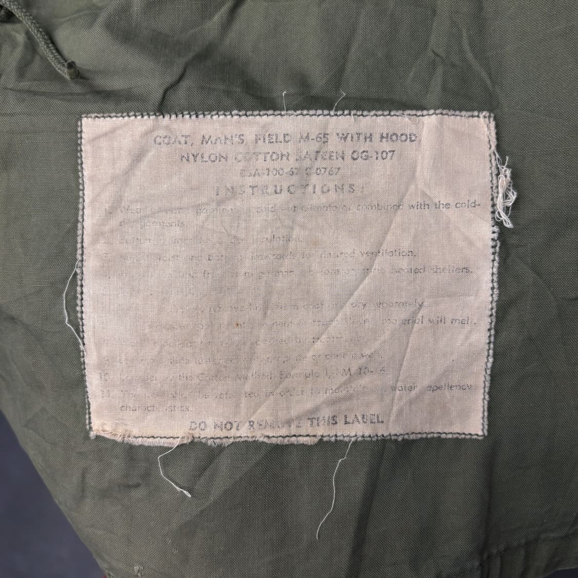 70s 오리지날 미군 M-65 필드자켓 사파리 퍼티그 자켓 N482 상품이미지10