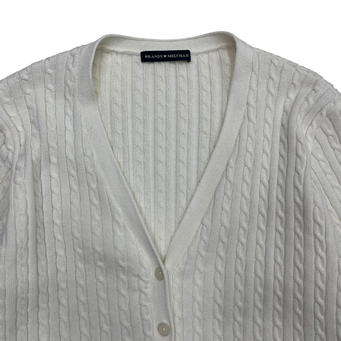 브랜디멜빌 화이트 꽈배기 니트 가디건 상품이미지4