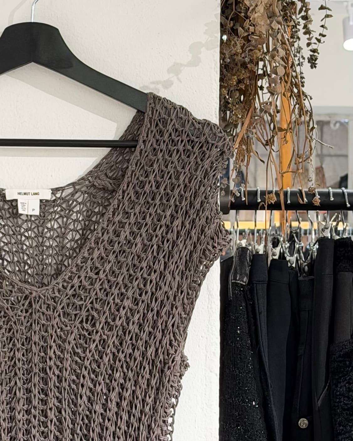 헬무트랭 브라운 크로셰 니티드 슬리브리스  상품이미지3