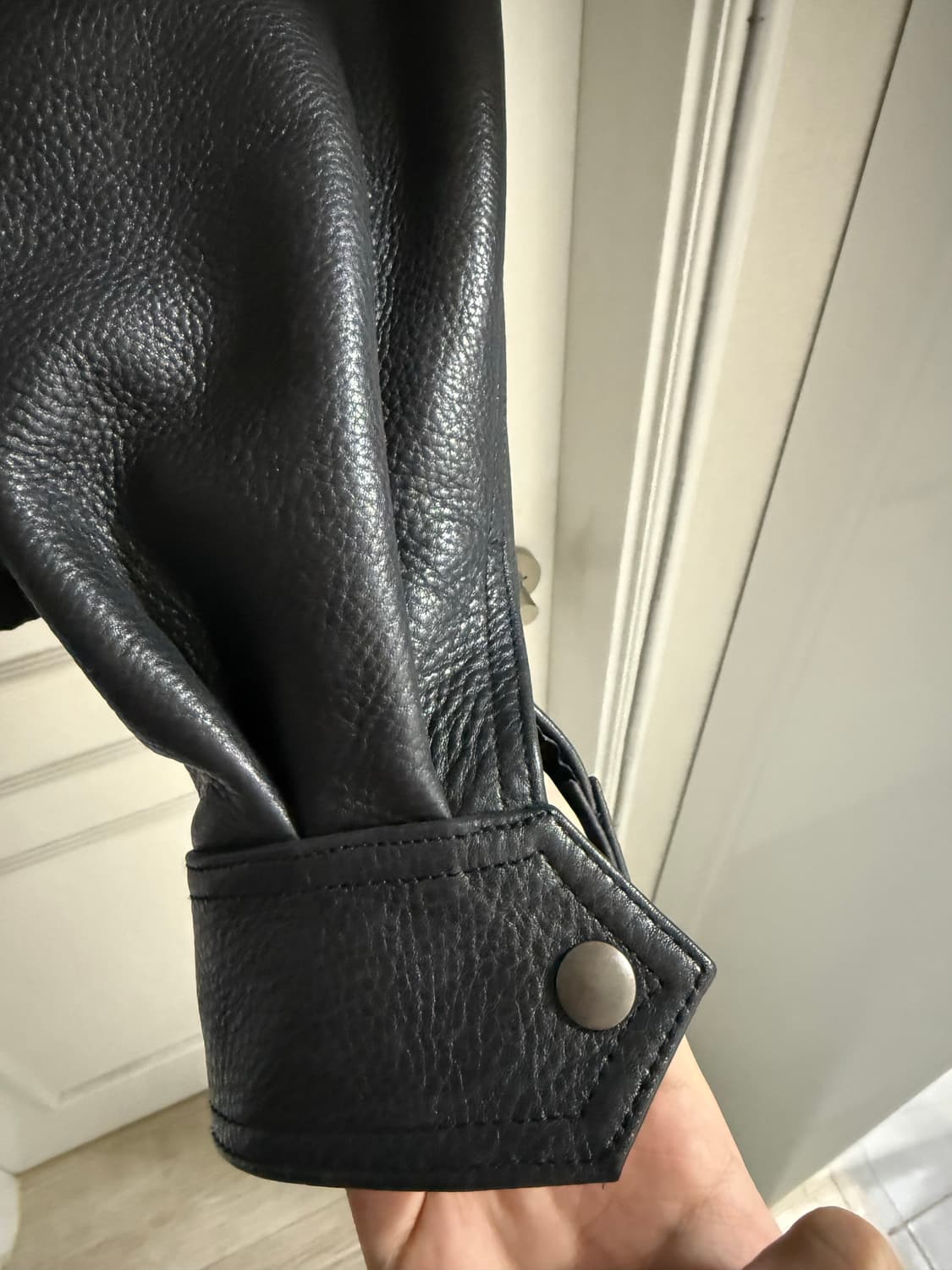 노이어 카우 레더 하이넥 블루종 (52) / 택보유 상품이미지5