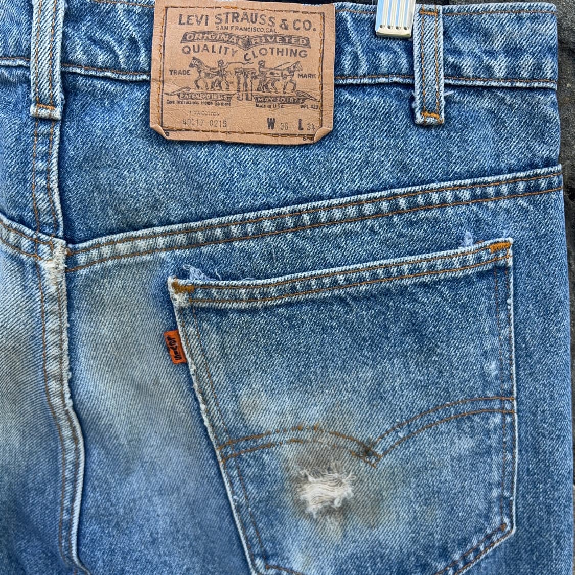 80s USA 리바이스 Levi’s 517 부츠컷 진 (오렌지탭) 상품이미지7