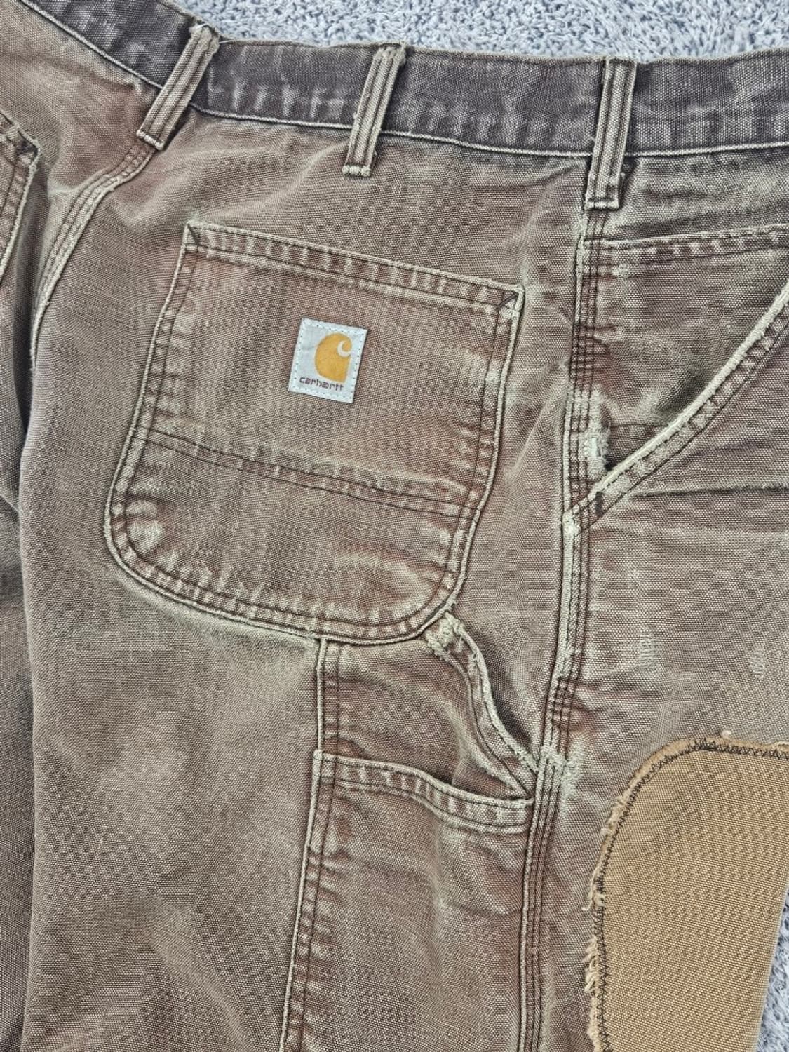 칼하트 덕캔버스 카펜터 워크 팬츠 리페어커스텀 (33X32)/ 11755 상품이미지8