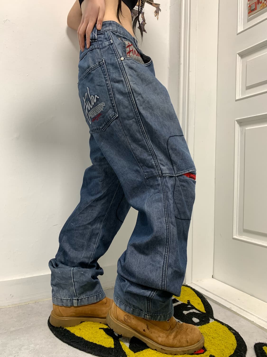 FUBU 절개 디테일 데님팬츠 상품이미지5