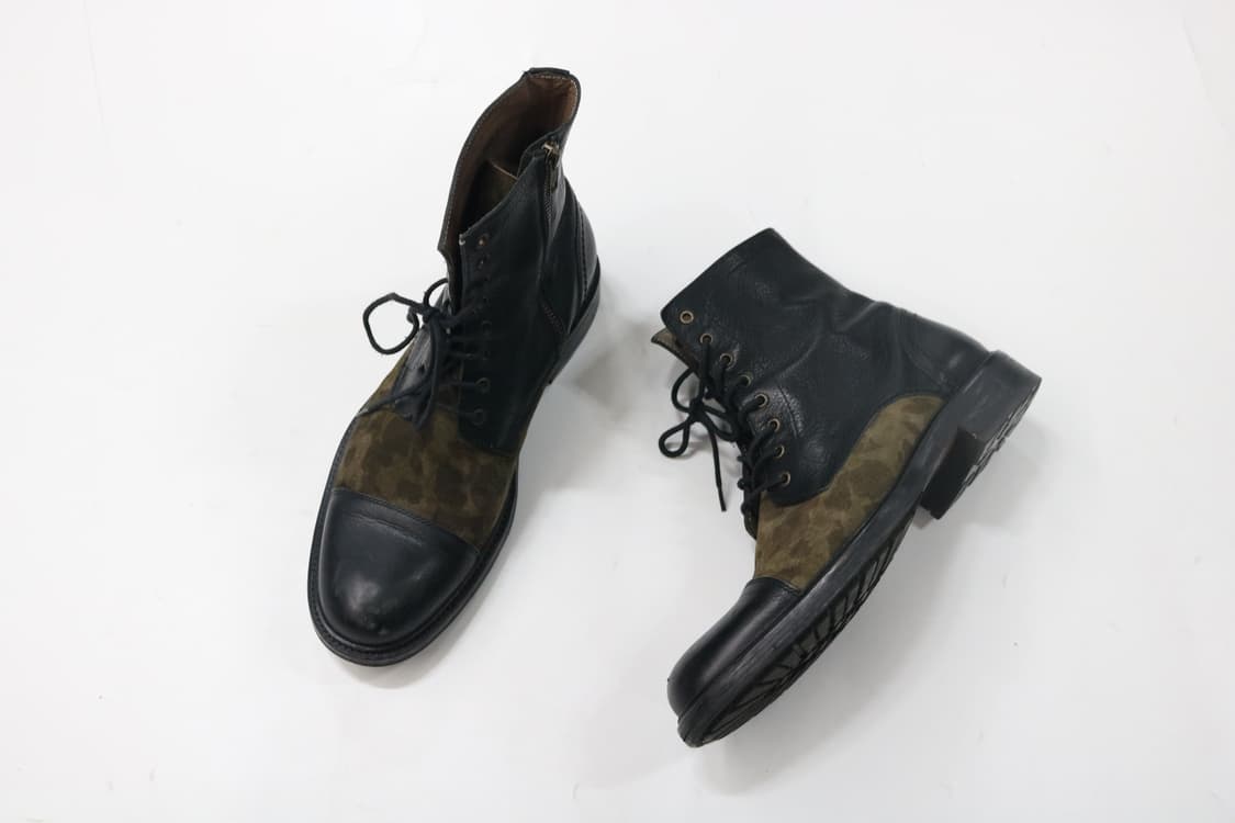 알프레도 바니스터 Unline 카모플라쥬 레더 콤비 레이스업 부츠 42 상품이미지2