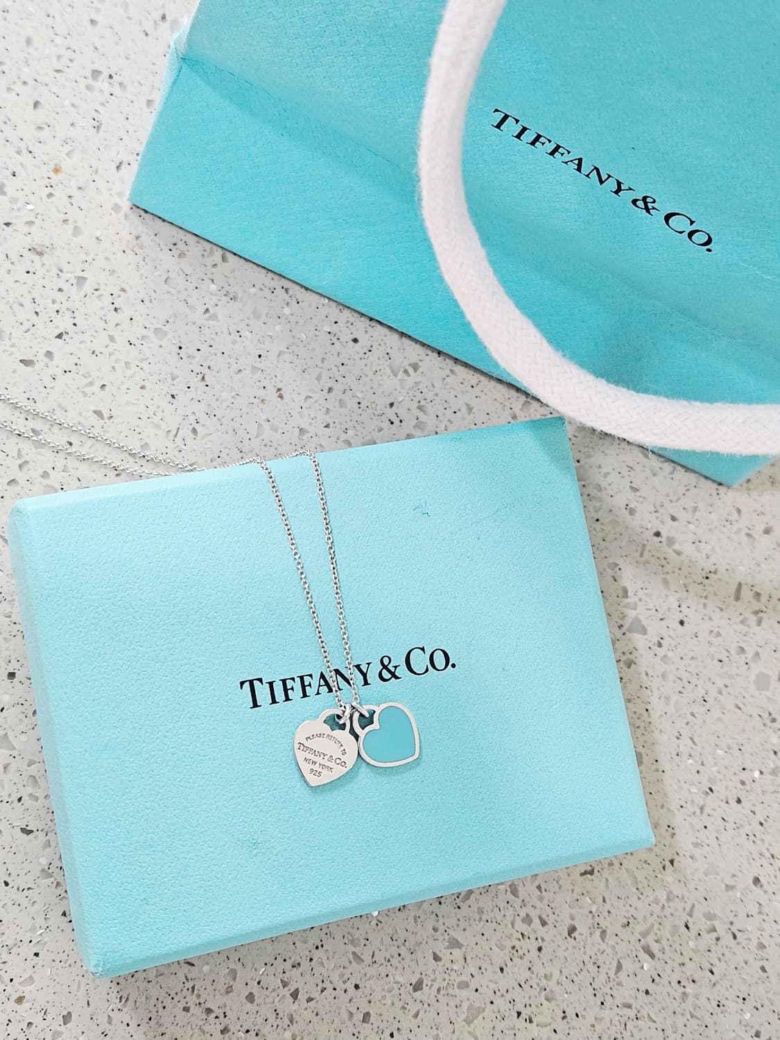 티파니앤코 리턴투 더블 하트 미니 민트 목걸이 [정품] 상품이미지4