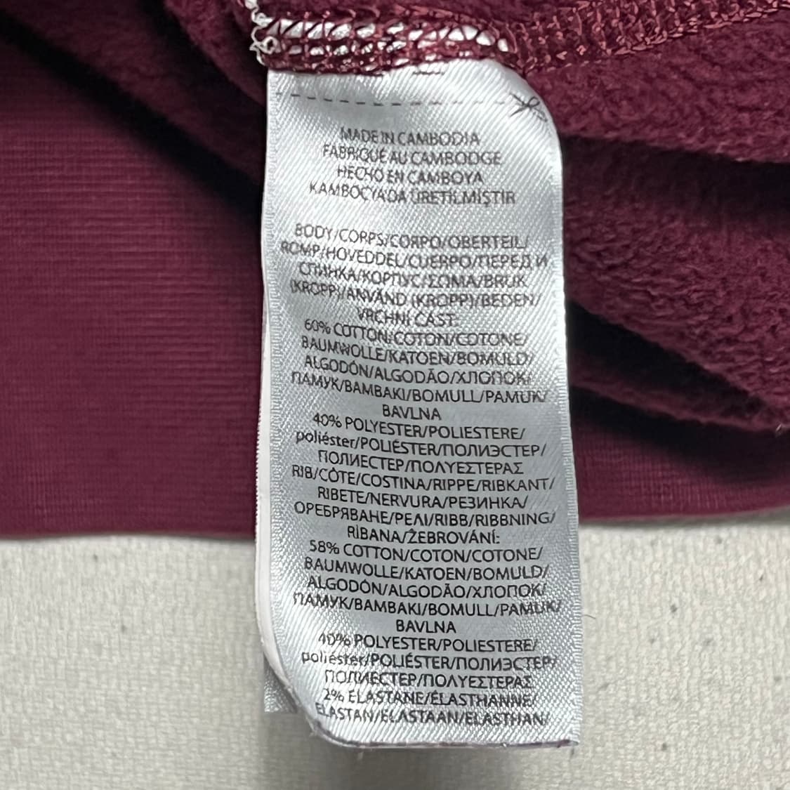 L 폴로랄프로렌 빅로고 버건디 기모 맨투맨 상품이미지5