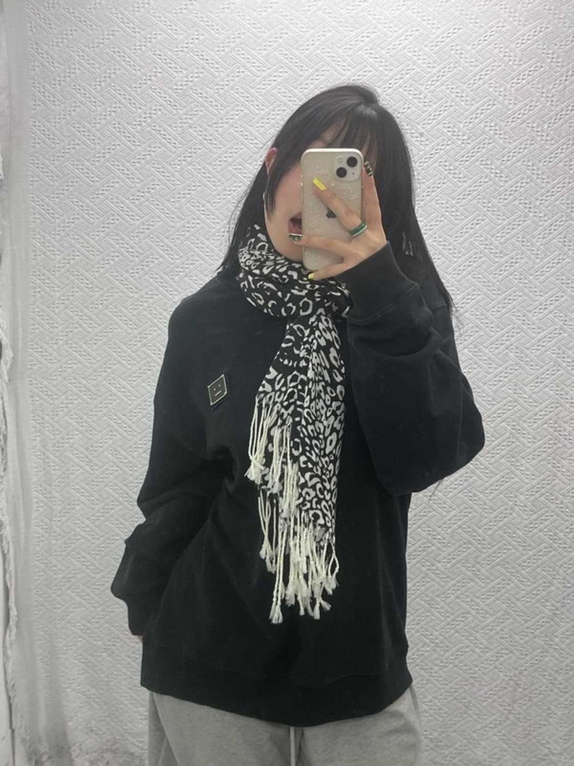 빈티지 갸루 시크 호피 레오파드 머플러 스카프 C07554 상품이미지2