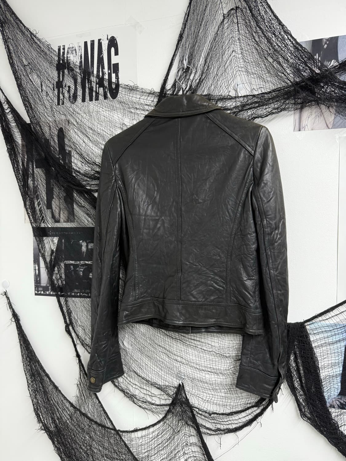 Button detailed leather jacket 상품이미지6