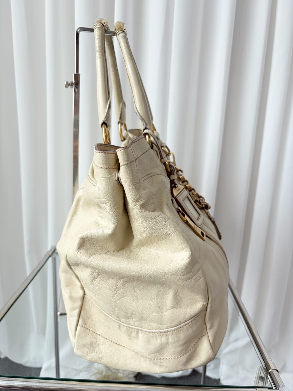 프라다 비텔로 샤인 체인 토트백 상품이미지6