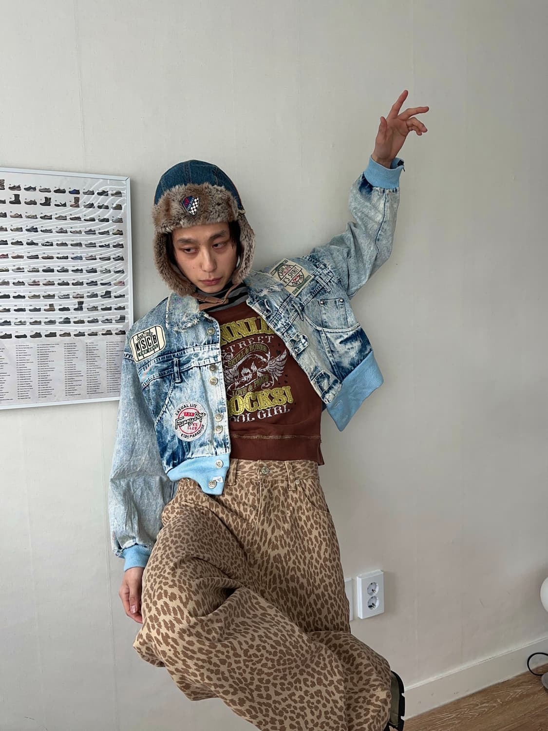 Annies Club 레트로 폴라 레이어 스웻셔츠 상품이미지4