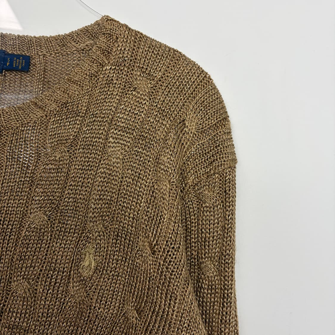 폴로 랄프로렌 금사 꽈배기 니트 티셔츠 상품이미지3