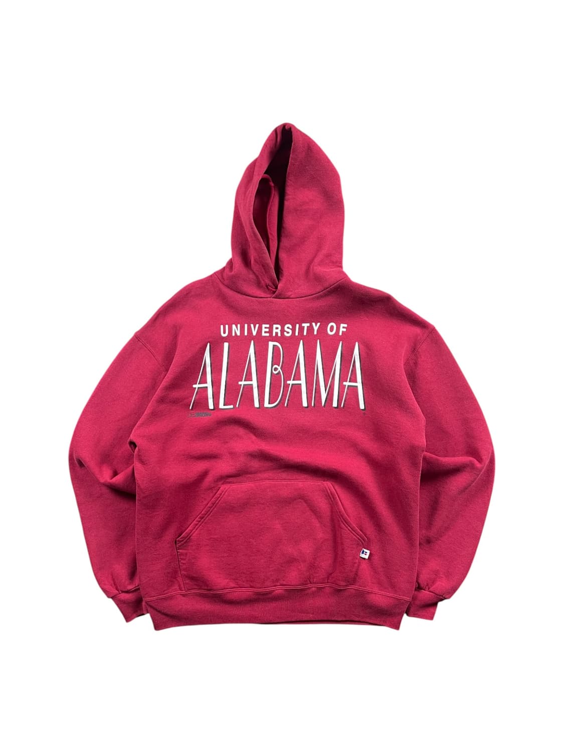 90s USA Russell Athletic 레드 컬러 후드티 상품이미지1