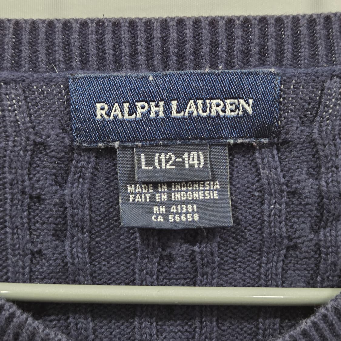폴로랄프로렌 걸즈 케이블 니트 가디건 L(12/14) 상품이미지3