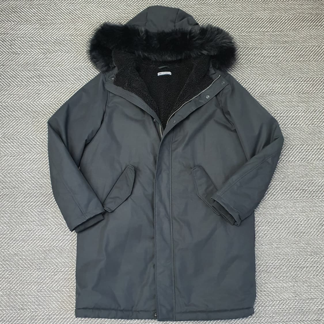 자라 겨울 기모 롱 점퍼 남자105 상품이미지1